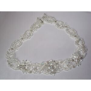 Beaded bridal rhinestone belt, bridal dress belt, wedding bridal  beaded sash
